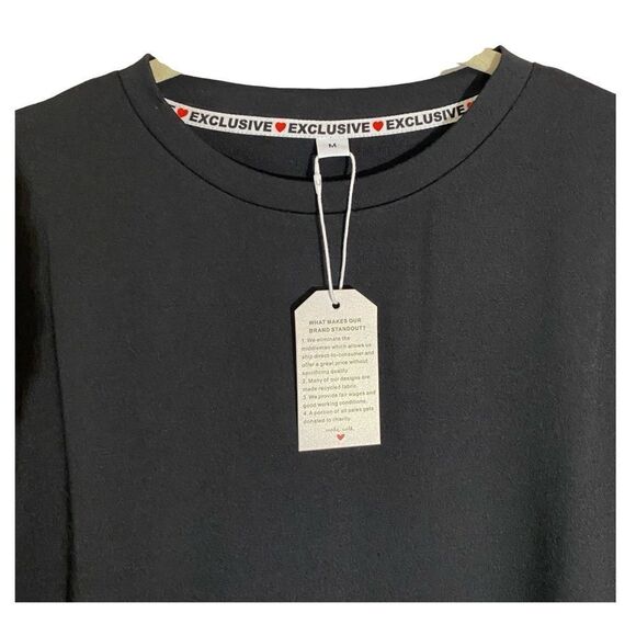 Exclusive Black and White Geometric Shift Dress Medium - Picture 3 of 9